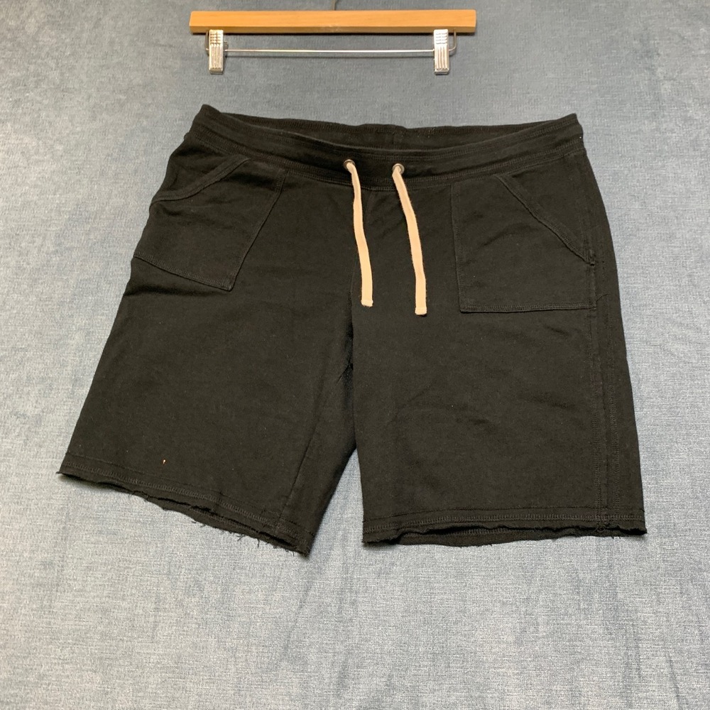 Mossimo Shorts Womens Large Black Drawstring Dark Wash Slash Pockets Casual Wear